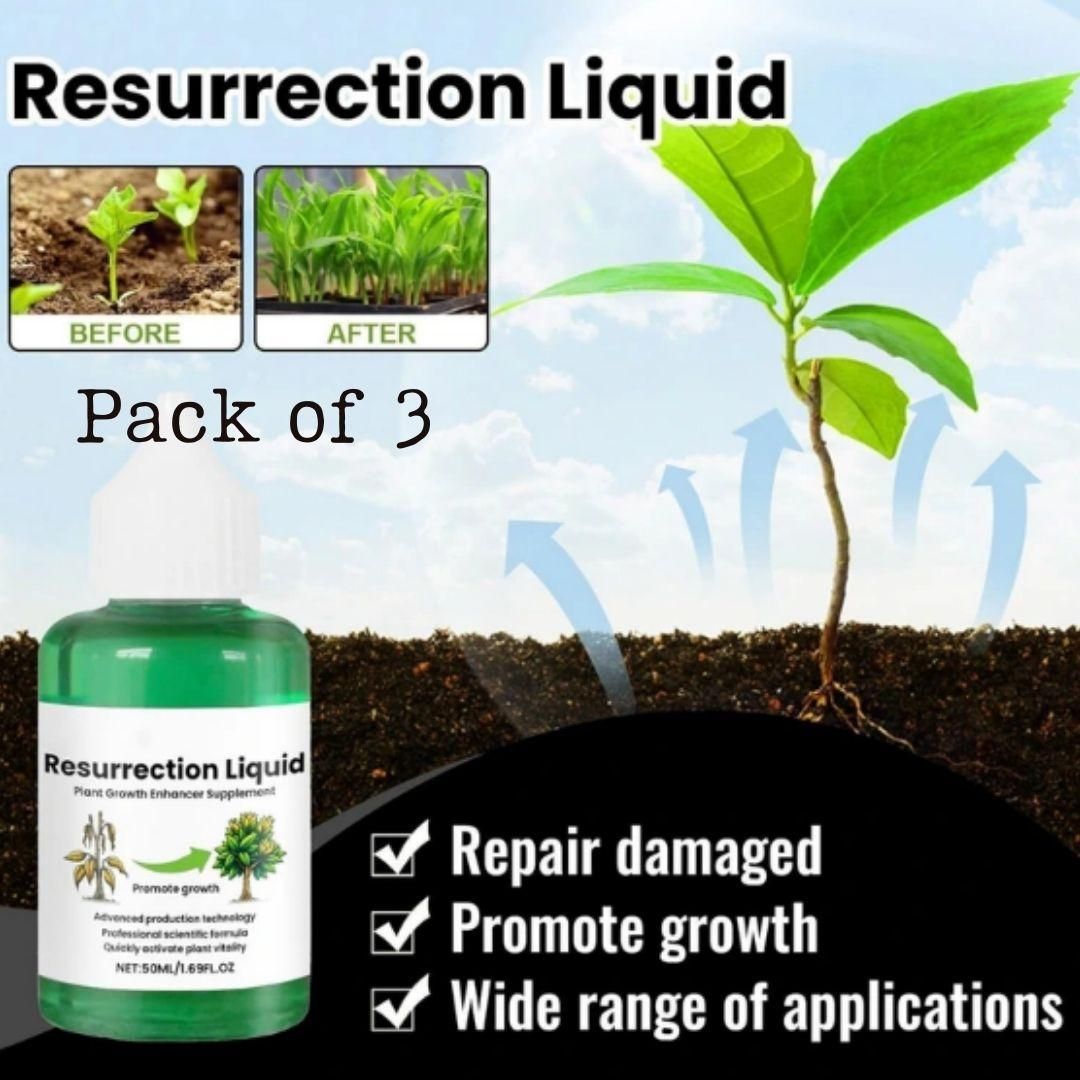 Resurrection Liquid for Plants,Flower 50ML (Pack of 3)